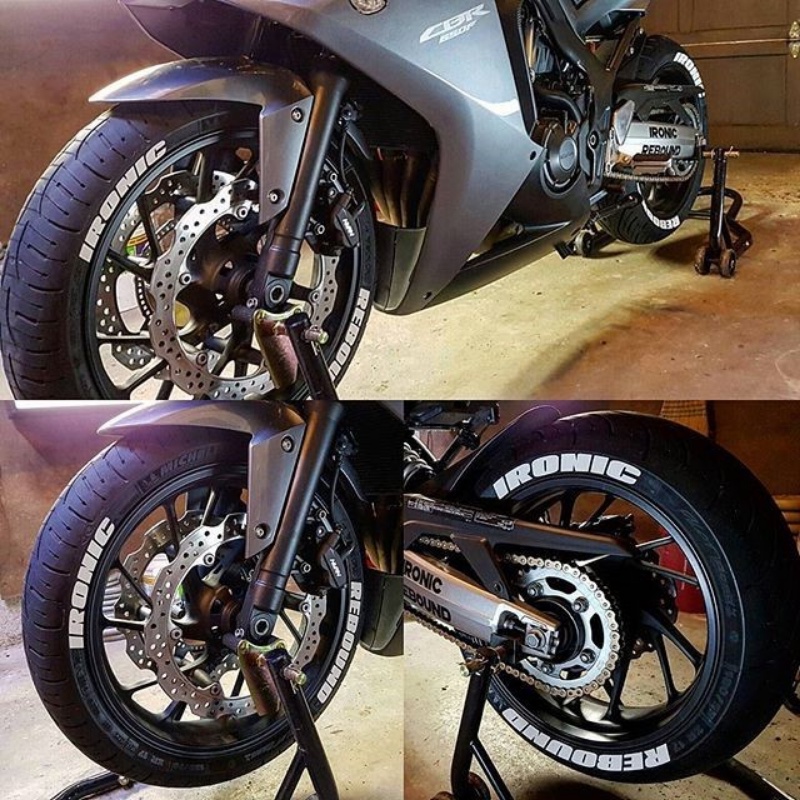 Sticker Chữ O-Z 0-9 20mm Màu Trắng Chất Liệu Da Dán Vành Bánh Xe Đạp / Mô Tô