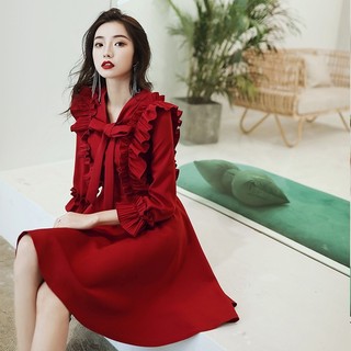 Áo váy đôi nam nữ đỏ mặc tết, noel (giá áo nam và váy nữ, có ảnh thật)