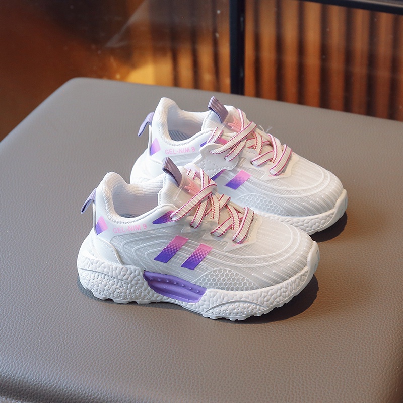 Giày Sneaker Phối Lưới Thoáng Khí Chống Trượt Thời Trang Xuân Thu 2023 Cho Bé