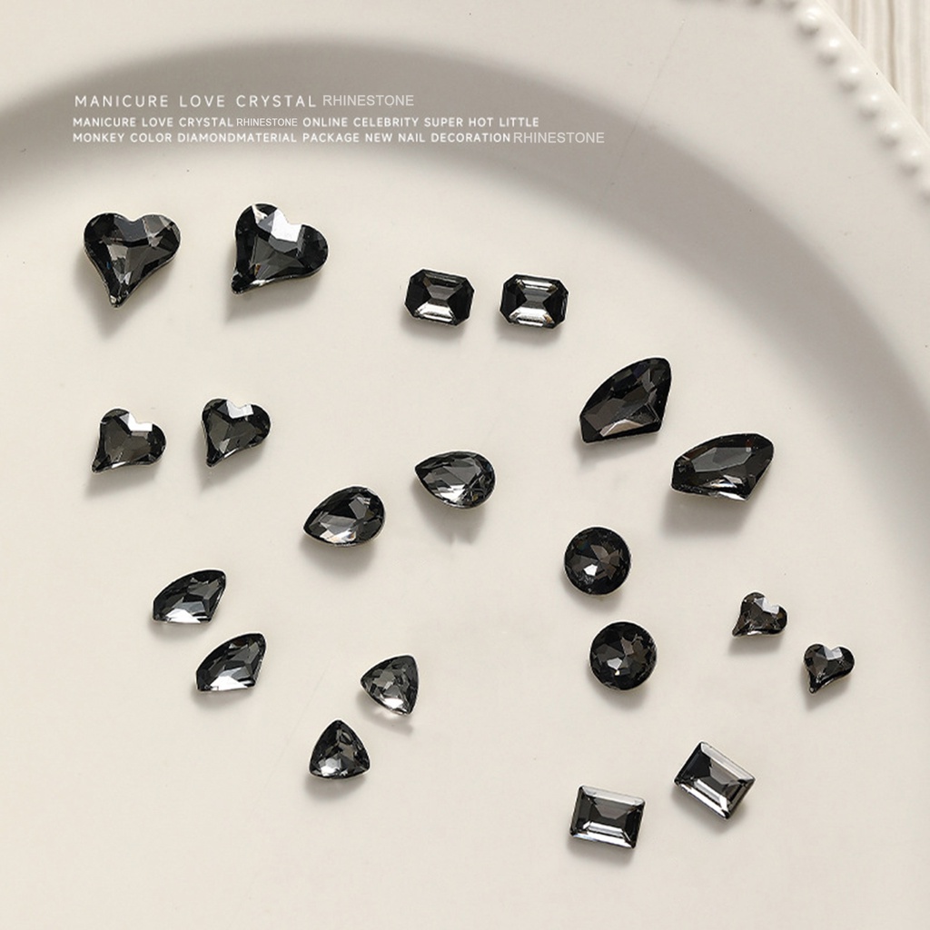 Set 20 Hạt Đá 3D Trong Suốt Lấp Lánh Trang Trí Móng Tay Nghệ Thuật