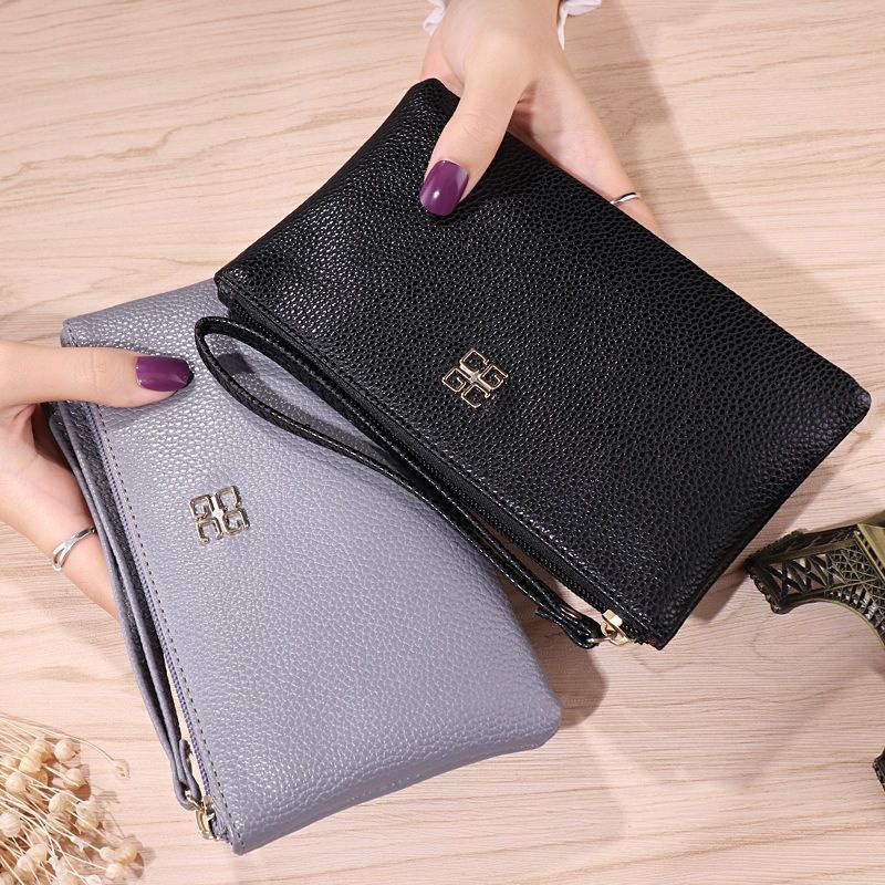 Ví Da Cầm Tay Dáng Dài Thiết Kế Đơn Giản Phong Cách Âu Mỹ Thời Trang 2023 Cho Nữ