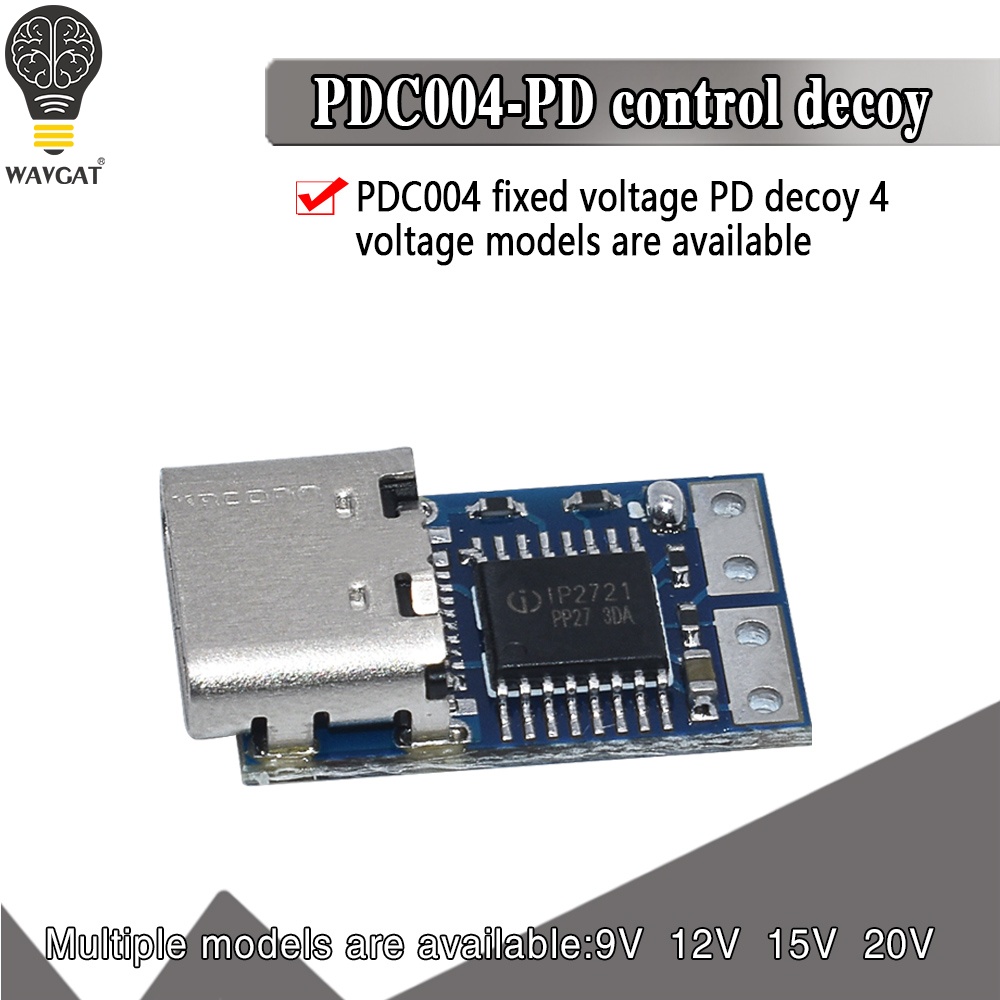 Bảng Mạch Sạc Nhanh Chuyển Đổi PD2.0 PD3.0 Sang DC QC4 9V 12V 15V 20V