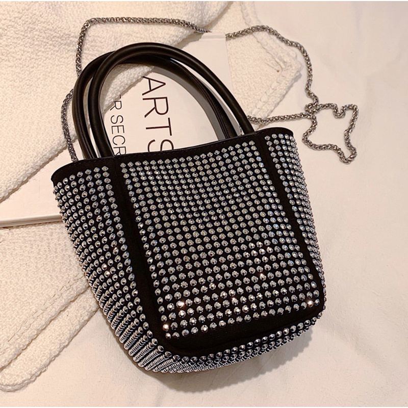 Túi Xách bucket Đeo Vai Đính Đá Lấp Lánh Thời Trang Cao Cấp Cho Nữ