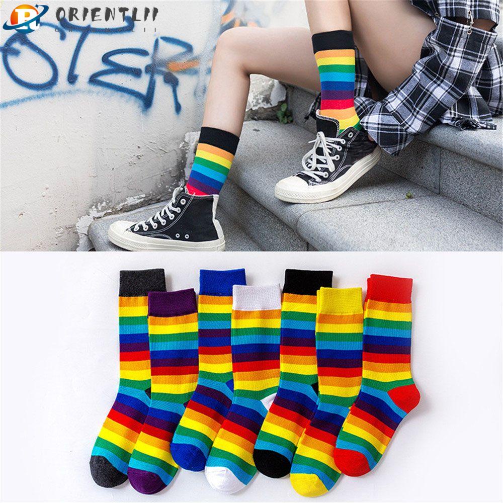 Vớ Thể Thao Cotton Co Giãn Phong Cách Retro Harajuku Unisex