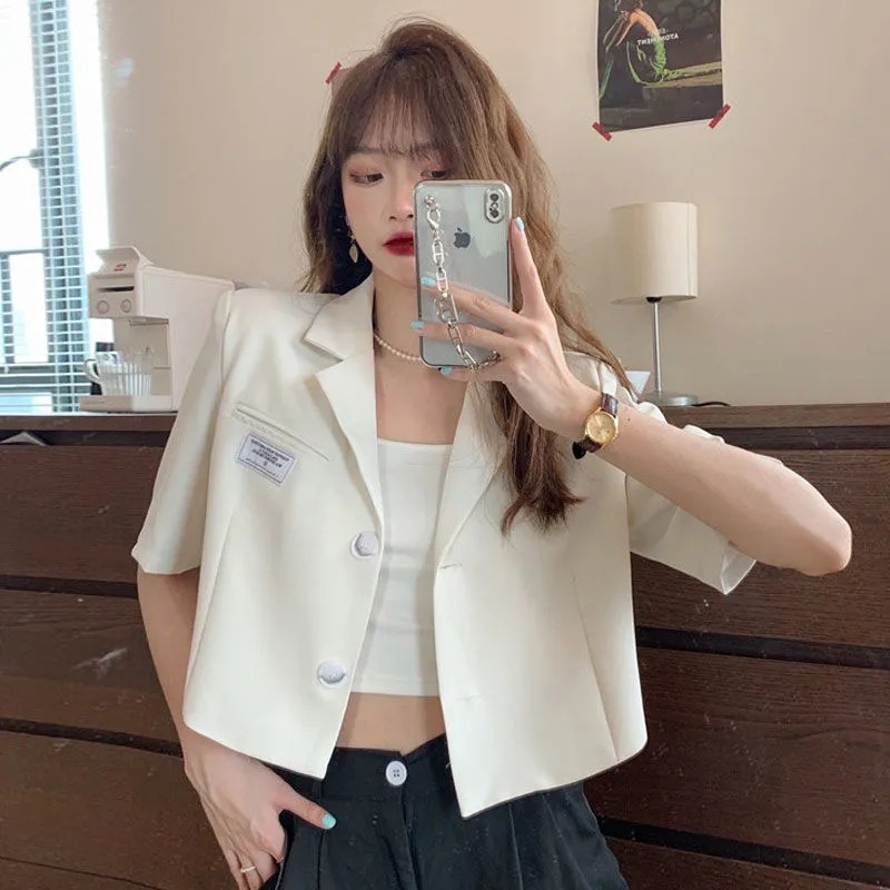 Áo Khoác Vest Ngắn Tay Thời Trang Mùa Hè Mới Cho Nữ