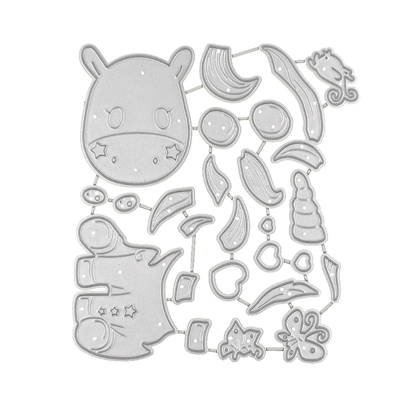 Khuôn Cắt Giấy Kim Loại Hình Ngựa Một Sừng Xinh Xắn