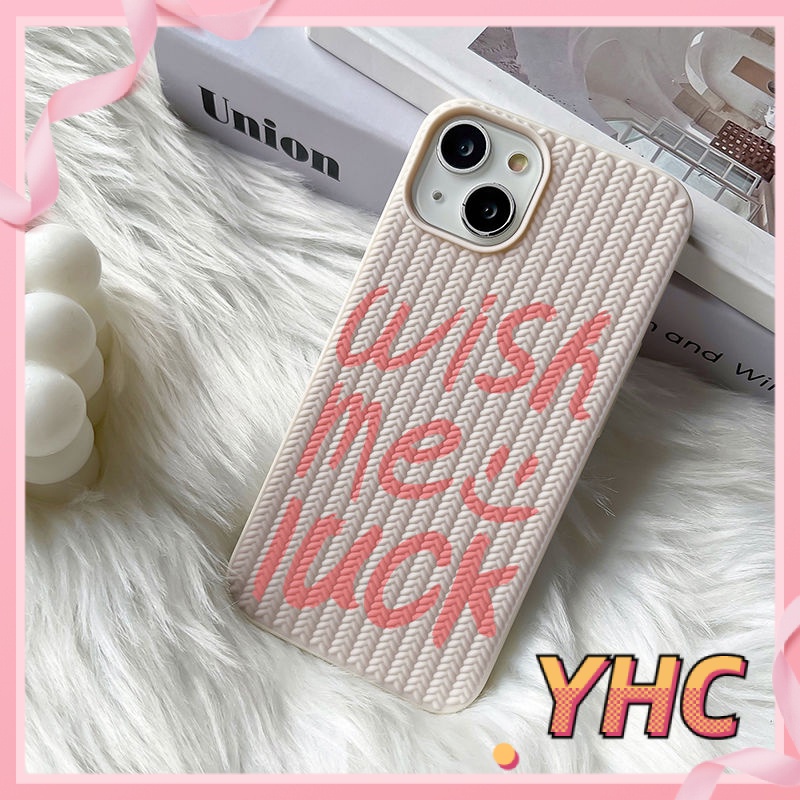 Ốp lưng iphone Bảng chữ cái màu hồng thiếu nữ wish me luck dệt kimi Cho iPhone 6 / 6S / 6splus / se / 7 / 7plus / 8 / 8plus / X / xs / xsmax / 11 / 12 / 13 / 14 / plus / pro-605