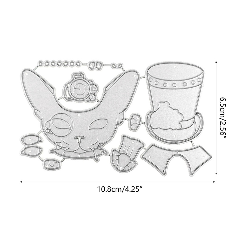 Khuôn Cắt Giấy Kim Loại Trang Trí Hình Mèo Ngộ Nghĩnh