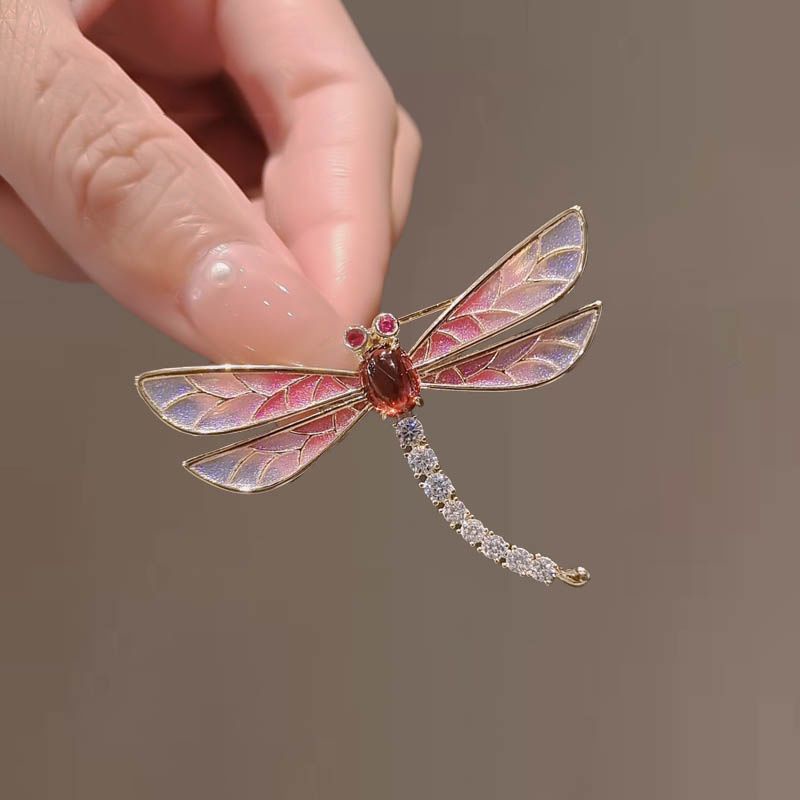 Ghim Cài Áo Hình Chuồn Chuồn Đính Đá Thông Minh Cao Cấp Thời Trang Cho Nữ