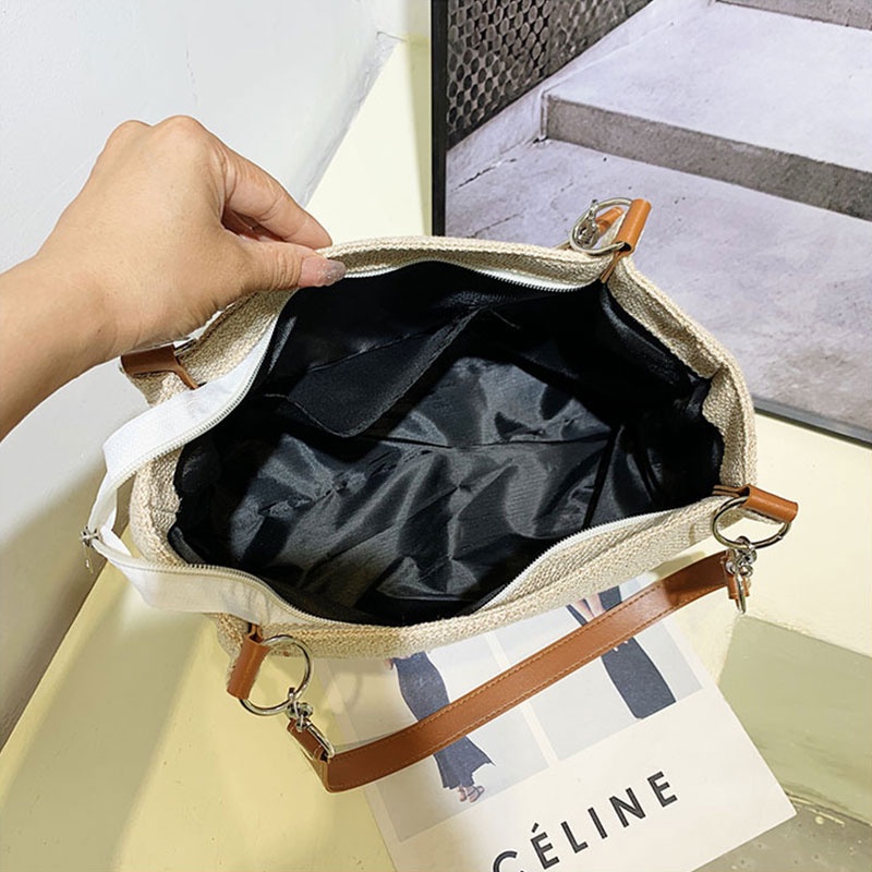 Mischa Túi Xách Đeo Vai Sức Chứa Lớn In Họa Tiết Đơn Giản Thời Trang Hàn Quốc