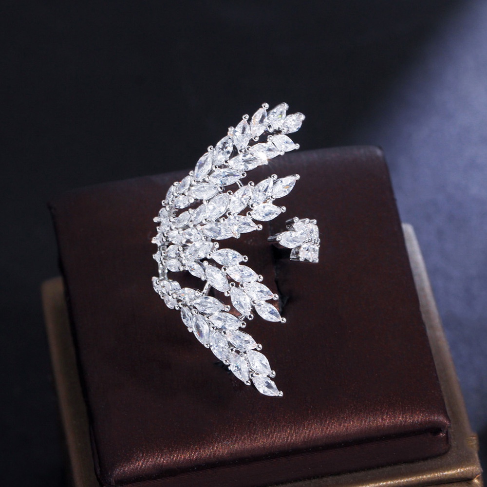 Nhẫn Hình Cánh Thiên Thần Đính Đá Zircon Thời Trang