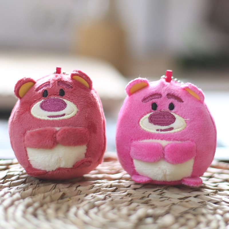 Gấu dâu Lotso Móc Khóa Hình Thú Nhồi Bông One Lotso 11 Dễ Thương
