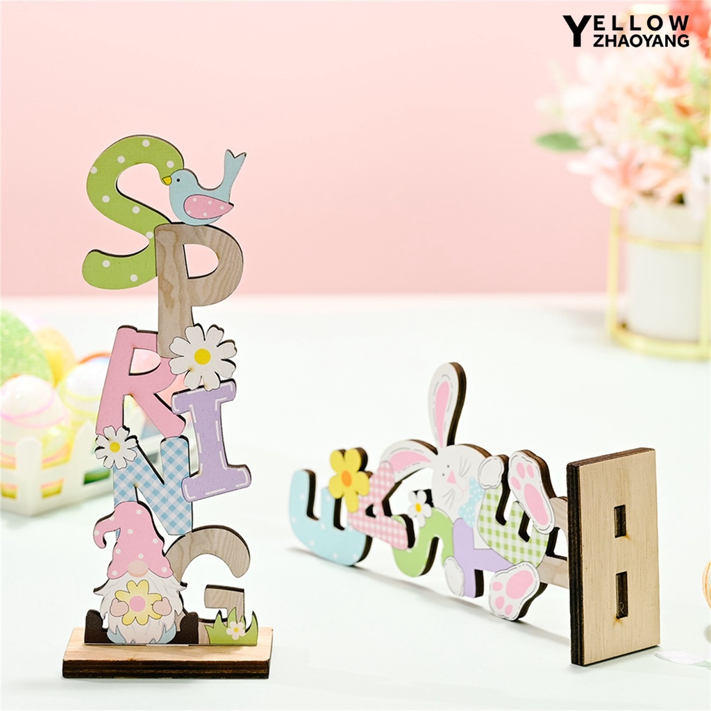 Bảng Hiệu Bằng Gỗ Họa Tiết Thỏ NY-Lovely Dễ Thương Dùng Trang Trí Bàn