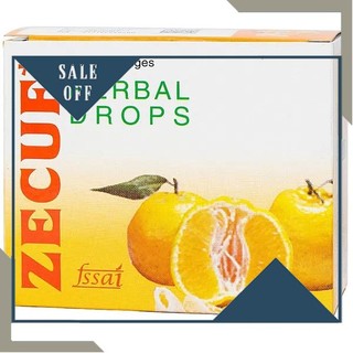 Viên ngậm zecuf herbal drop unique pharma ấn độ vị cam giúp giảm ho