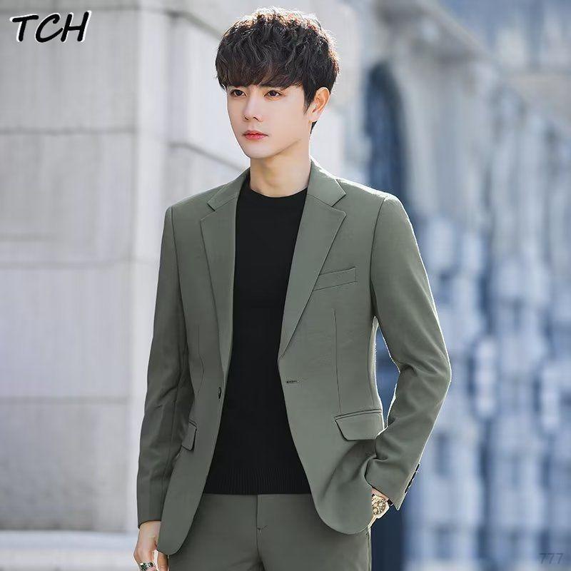 Áo Khoác Vest Ôm Dáng Phong Cách Hàn Quốc Lịch Lãm Cho Nam