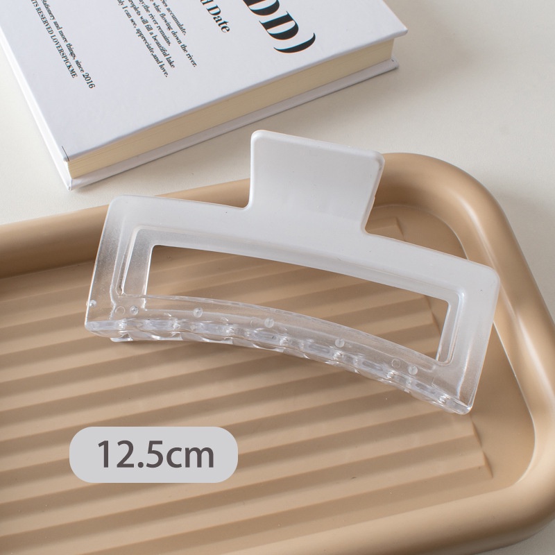 Kẹp Tóc Trong Suốt Màu Trắng Đen Đơn Giản Phong Cách Hàn Quốc