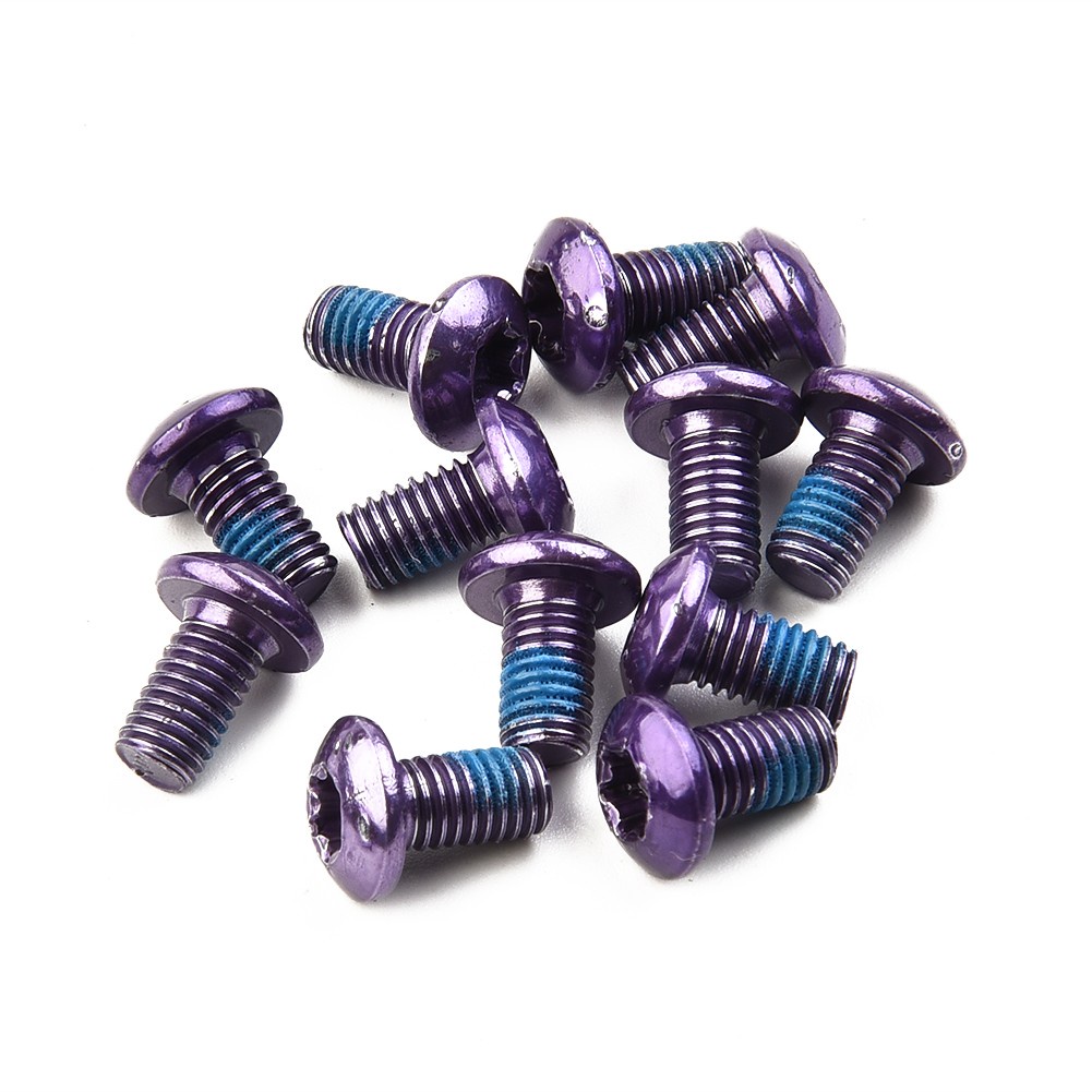 Set 12 Bu Lông Đĩa Phanh Bằng Thép Không Gỉ M5 X 9mm T25 Torx Dành Cho Xe Đạp Leo Núi