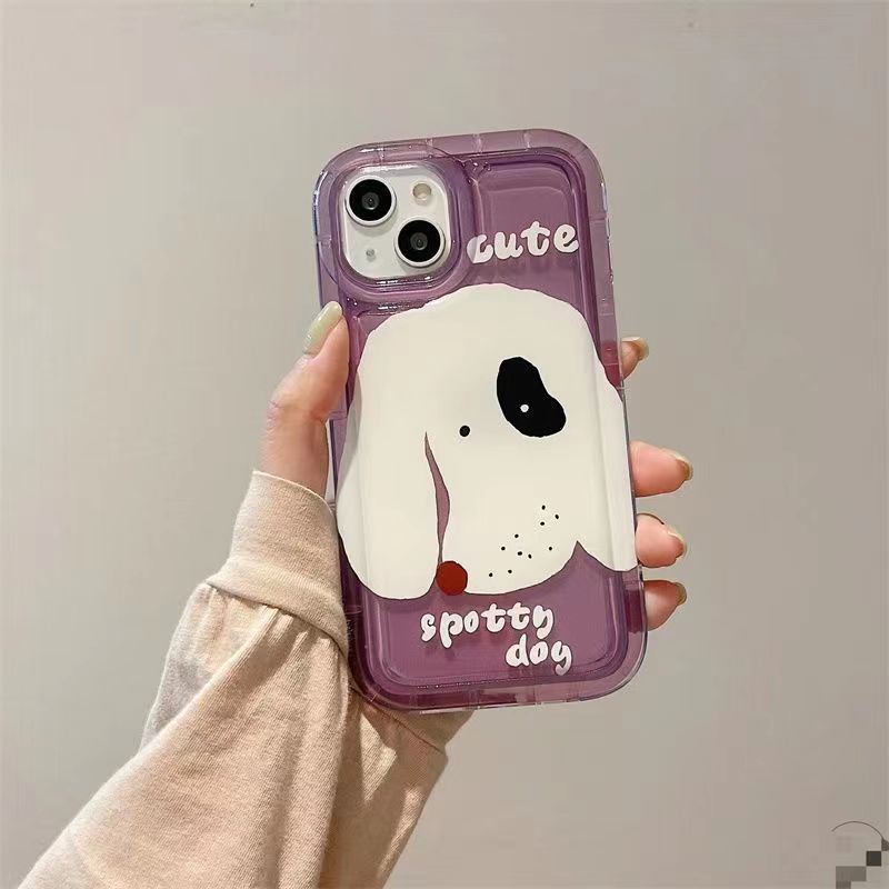 ✅Ốp Điện Thoại Túi Khí Mềm Hình Chú Cún Màu Tím Đậm Kiểu Mới UAU3 Cho iPhone14 13promax 11 12