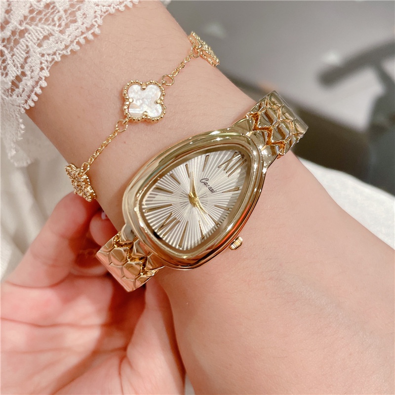Đồng Hồ Quartz Hình Con Rắn Mạ Vàng Chống Thấm Nước Hàng Trực Tiếp Từ Nhà Máy