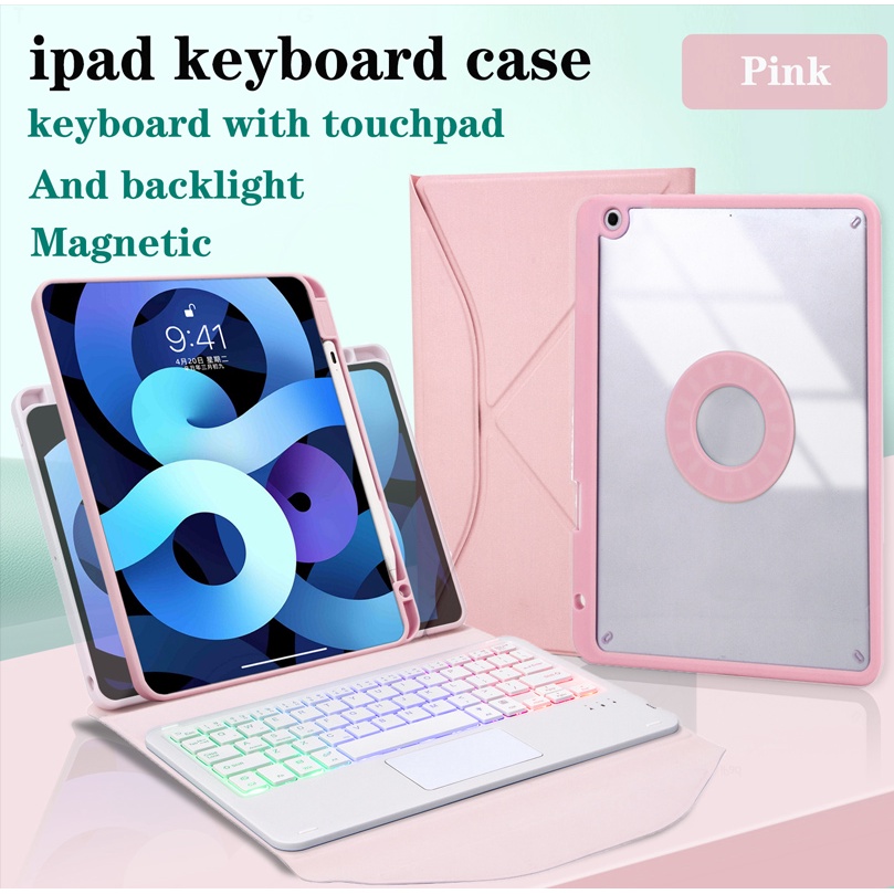 Bao Da Máy Tính Bảng Nắp Lật Nam Châm Có Bàn Phím Bluetooth 2023 Cho iPad Pro Air 10 2022 11 10.9 inch