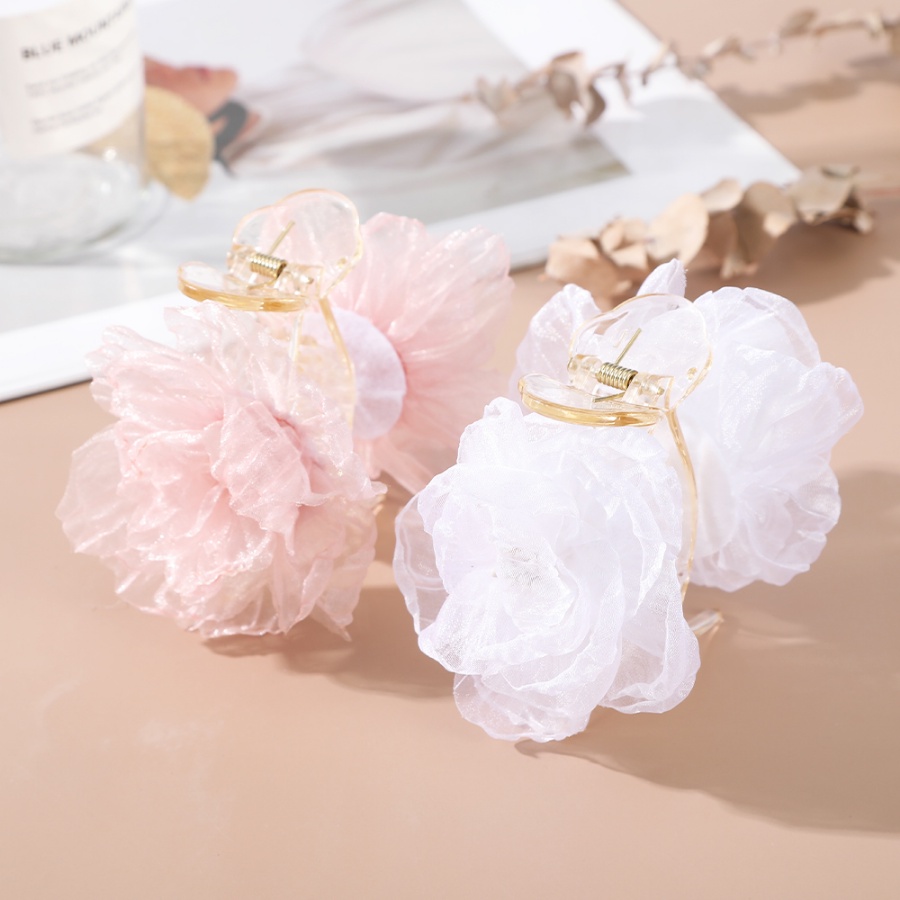 Kẹp Tóc Đuôi Ngựa Hình Nơ Đính Đá &amp; Ngọc Trai Phong Cách Hàn Quốc Thời Trang Cho Nữ