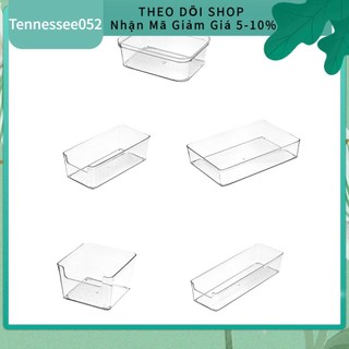 Drawer Storage Trays Durable Transparent Plastic Drawer Storage Divid Box for Kitchen