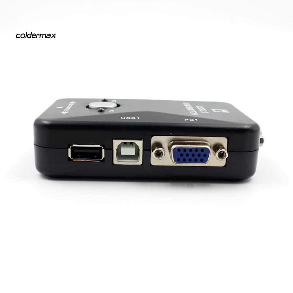 Bộ ChuyểN ĐổI 2 CổNg USB VGA KVM Cho ChuộT / BàN PhíM / MàN HìNh / PC