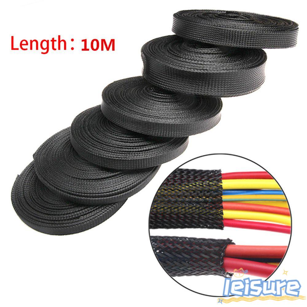 ♫DAPHNE♫ 10M Flexible Cable Organizer Expandable Cord Protector Braided Sleeve Nylon Desktop Wire Protection  Cable Winder Wire Wrap Insulated Storage Pipe
