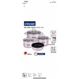 Bộ nồi 4 món KOCHER LUBECK PRO