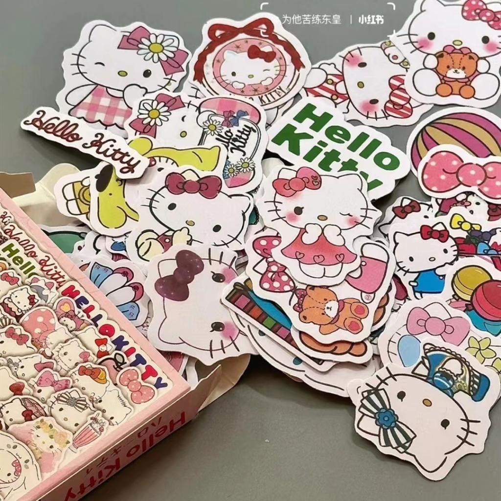 SANRIO Bộ 60 Miếng Dán Hoạt Hình Cinnamon Dễ Thương Dùng Trang Trí