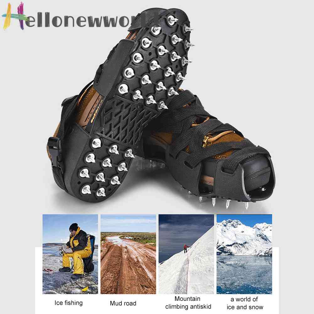1 Cặp Kẹp Đế Giày 32 Đinh Tán Chống Trượt Tiện Dụng Cho Các Hoạt Động Ngoài Trời