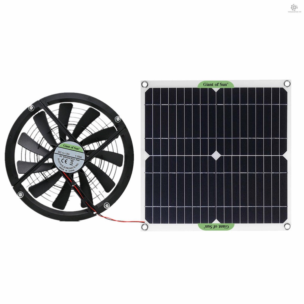 Tấm Phim Năng Lượng Mặt Trời Monocrystalline Silicon 100W 12V 10-Inch Cho Quạt Thông Gió Xe Hơi