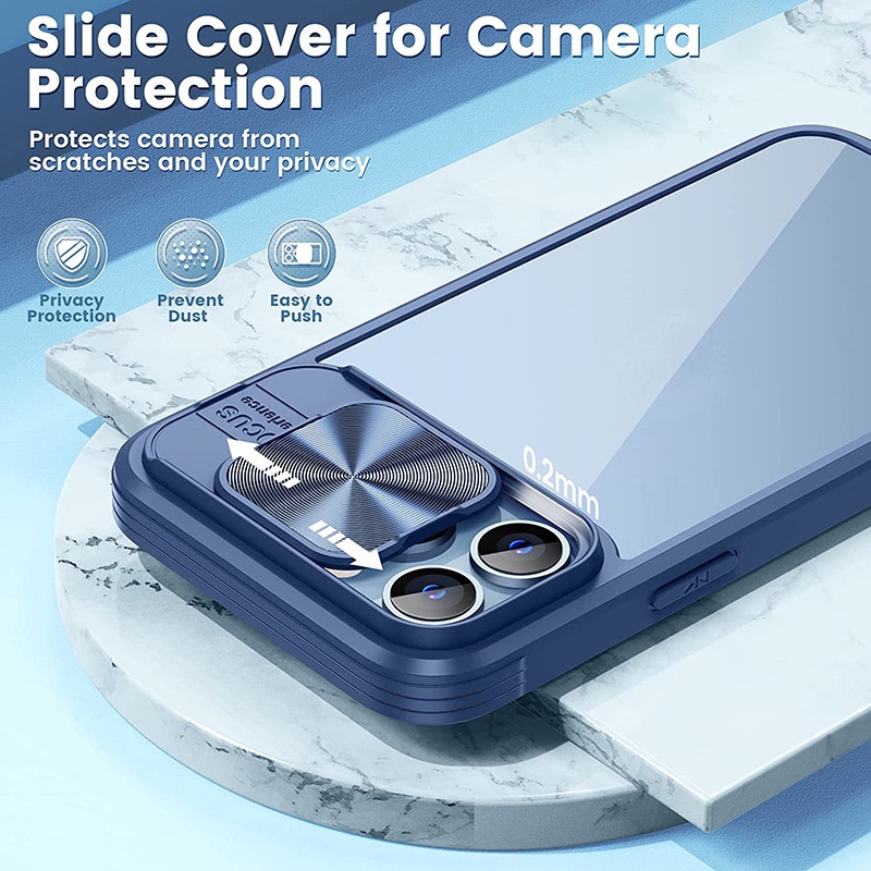 Trượt Ốp Điện Thoại Cứng Trong Suốt Cho iPhone 15 Pro Max iPhone 15 Plus iPhone 14 Pro Max 14 Plus 13 Pro Max 12 Pro Max 11 Pro Max