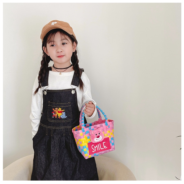 Túi Xách Đeo Chéo Vai Cỡ Lớn Họa Tiết Gấu Hoạt Hình / Dâu Tây Dễ Thương Cho Nữ