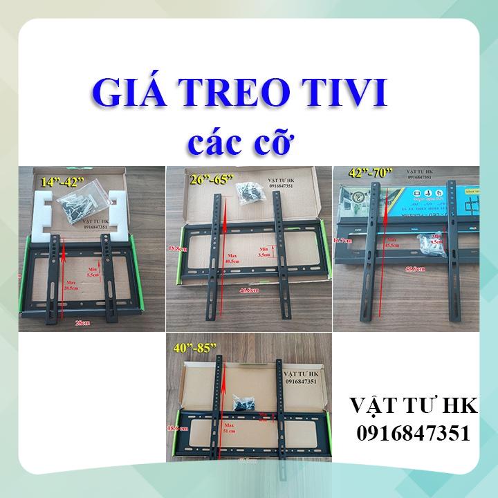 (Mới) Khung kệ đỡ TV treo tường - Giá treo tivi đa năng 14-42 inch + 26-65 inch + 42-70 inch + 40-85 inch đầy đủ vít HK1