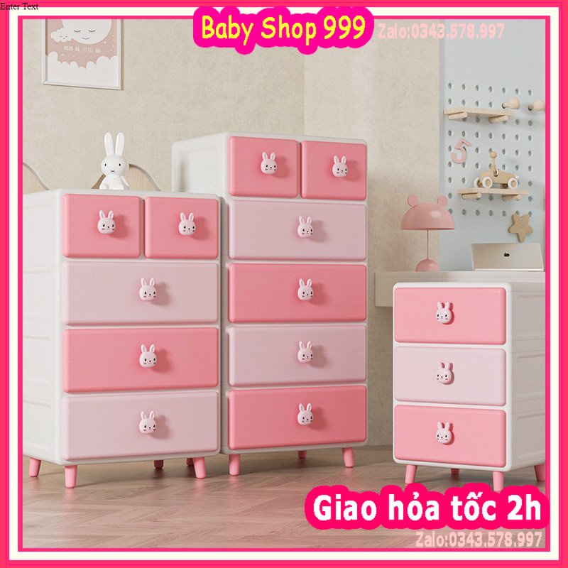 Tủ đựng đồ 5 tầng đa năng Gấu Nâu / Thỏ Hồng 4 tầng/5 tầng cao cấp (loại to)