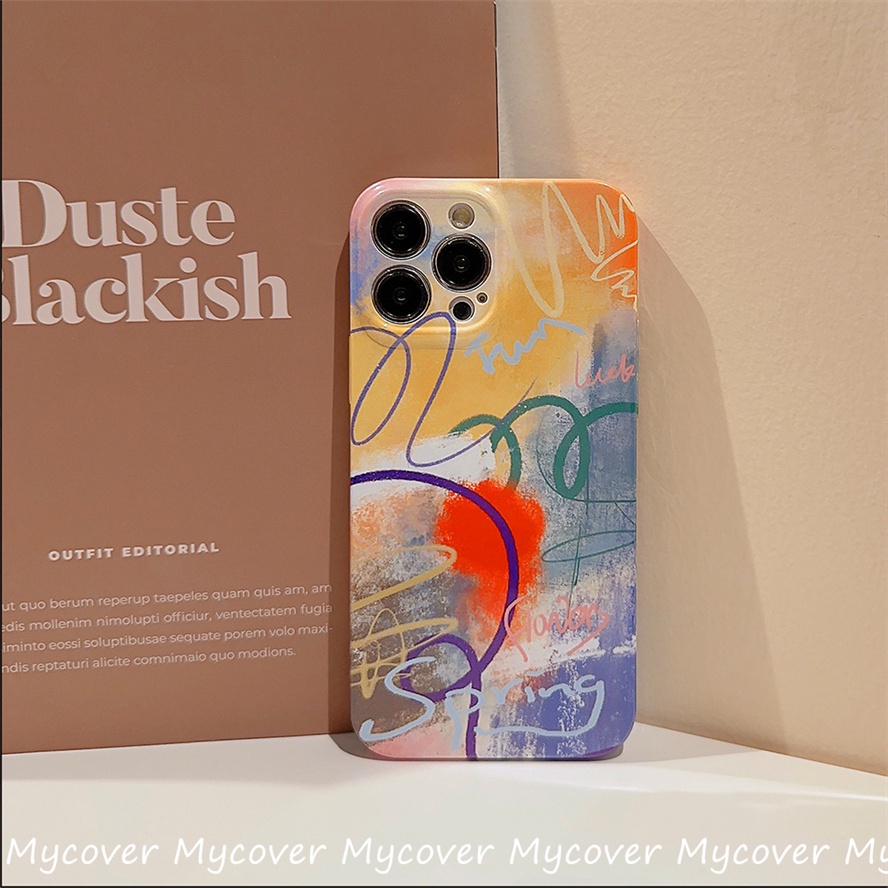 Ốp Điện Thoại Mềm Chống Sốc Hình Nhãn Hiệu Thời Trang Graffiti Cho iPhone 14 13 12 11 Pro Max SE2020 X Xr Xs Max 8 7 Plus
