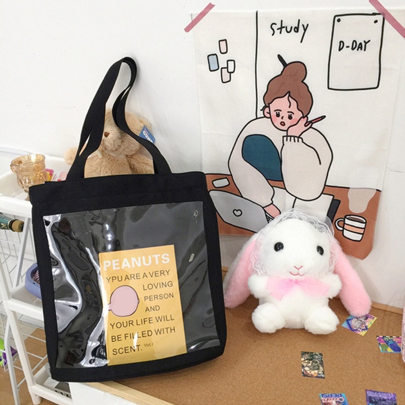 Túi Đeo Chéo Trong Suốt Hình Gấu Phong Cách Nhật Bản Cho Nữ