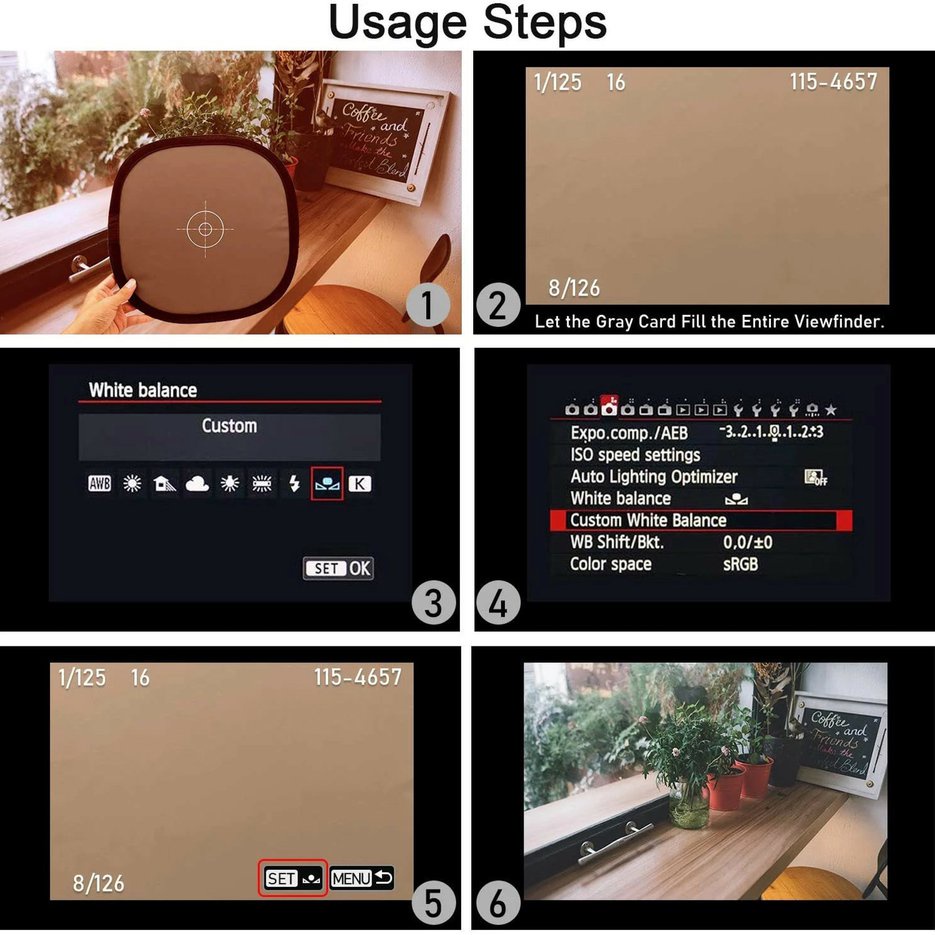 ✱BEST✱ Grey White Balance Card 12'' 30Cm 18% White Balance Card Mini Gray Card