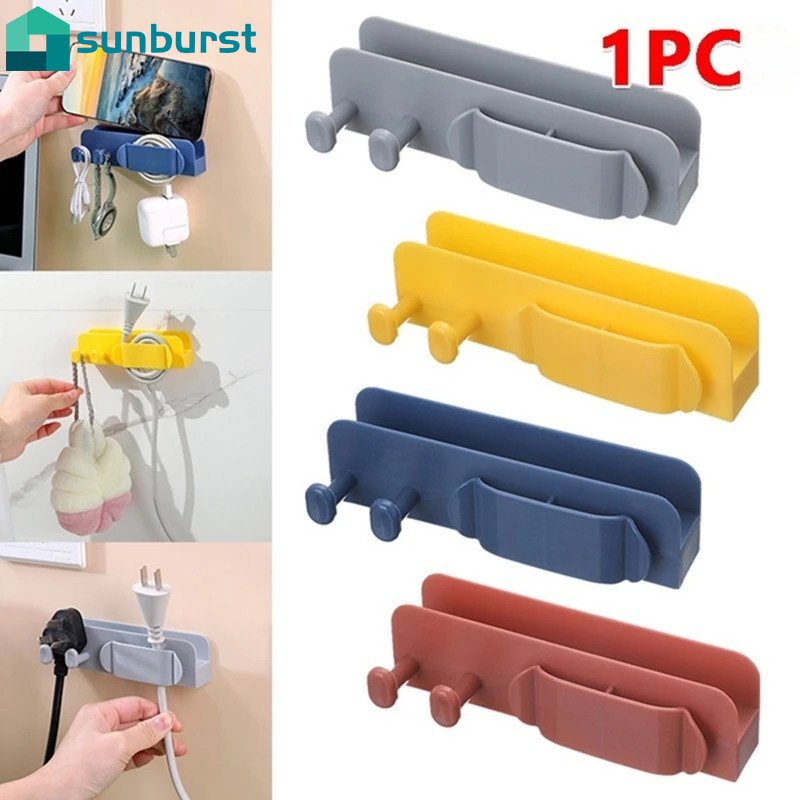 Giá Đỡ Cố Định Dây Cáp / Bàn Chải / Nón Đa Năng Tự Dính Tiện Dụng