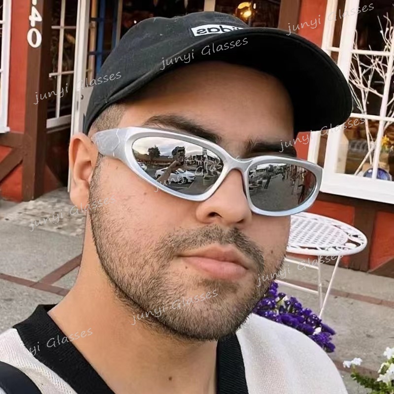 Kính Mát Vuông Nhiều Màu Sắc Phong Cách Punk Thể Thao Cho Nam Và Nữ Y2K