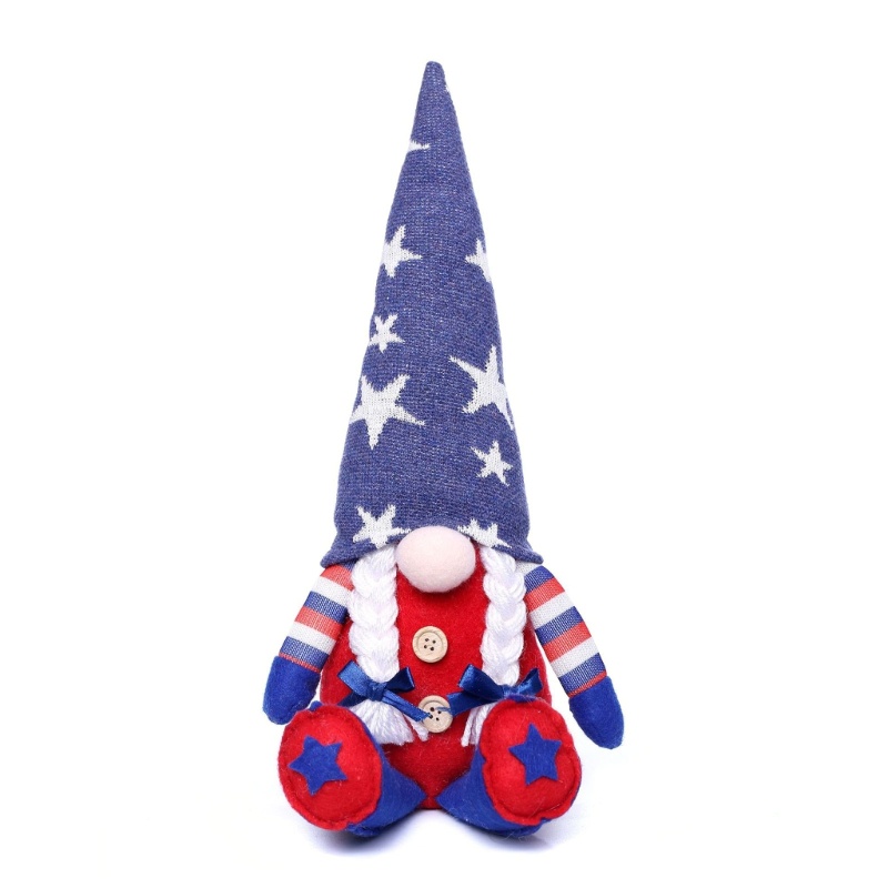 Mô Hình Gnomes Nhồi Bông Trang Trí Ngày Độc Lập 4th o