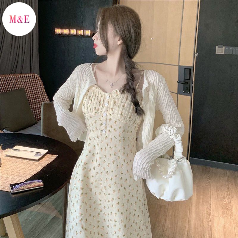 M &amp; E Áo Khoác Cardigan Dệt Kim Chống Nắng Dáng Ngắn Kiểu Pháp Thời Trang Xuân Hè Cho Nữ