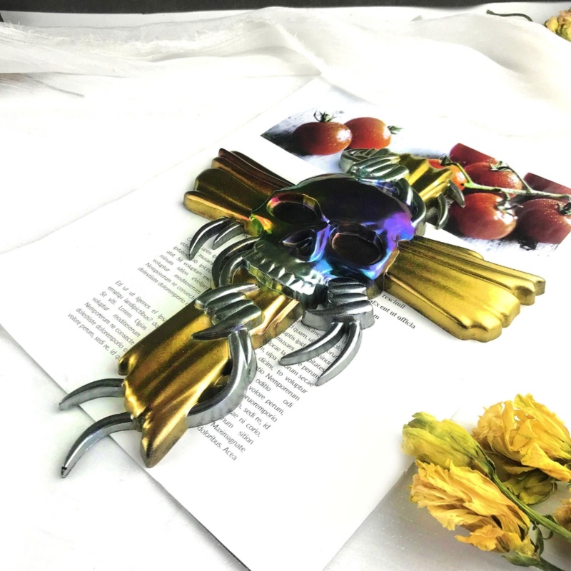 Khuôn Silicon Hình Đầu Lâu Hoa Hồng Và Chữ Thập Gắn Tường Trang Trí DIY