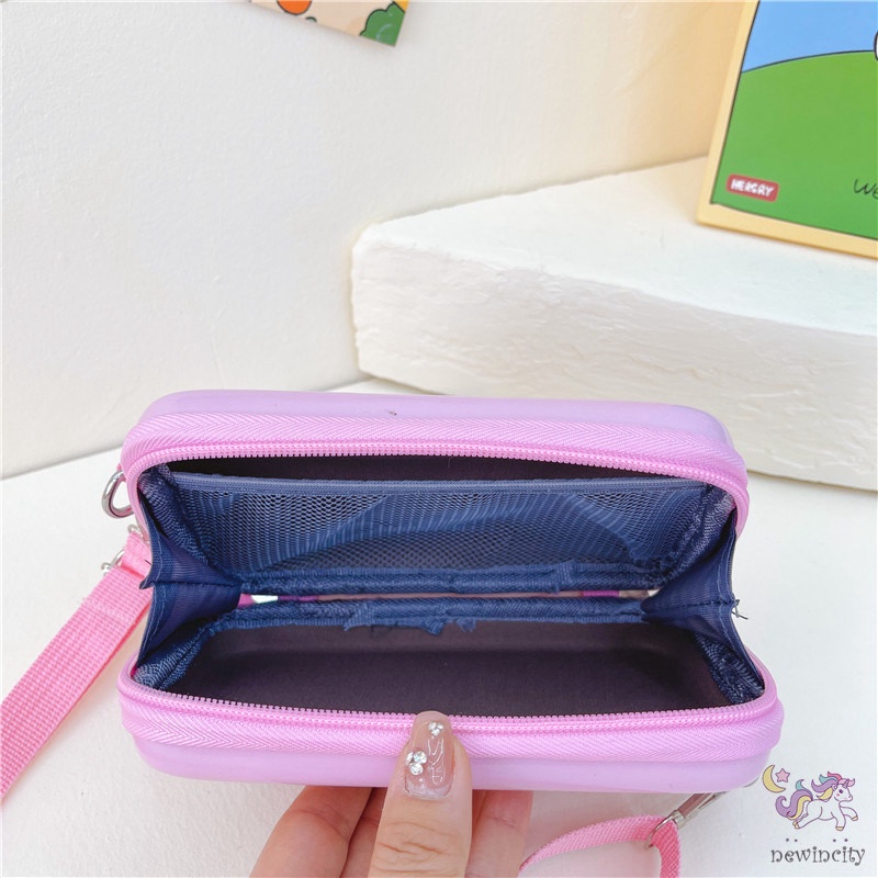 Túi Đeo Chéo Hình Vuông Họa Tiết Hoạt Hình Phong Cách Hàn Quốc Dễ Thương Cho Bé Trai Và Gái