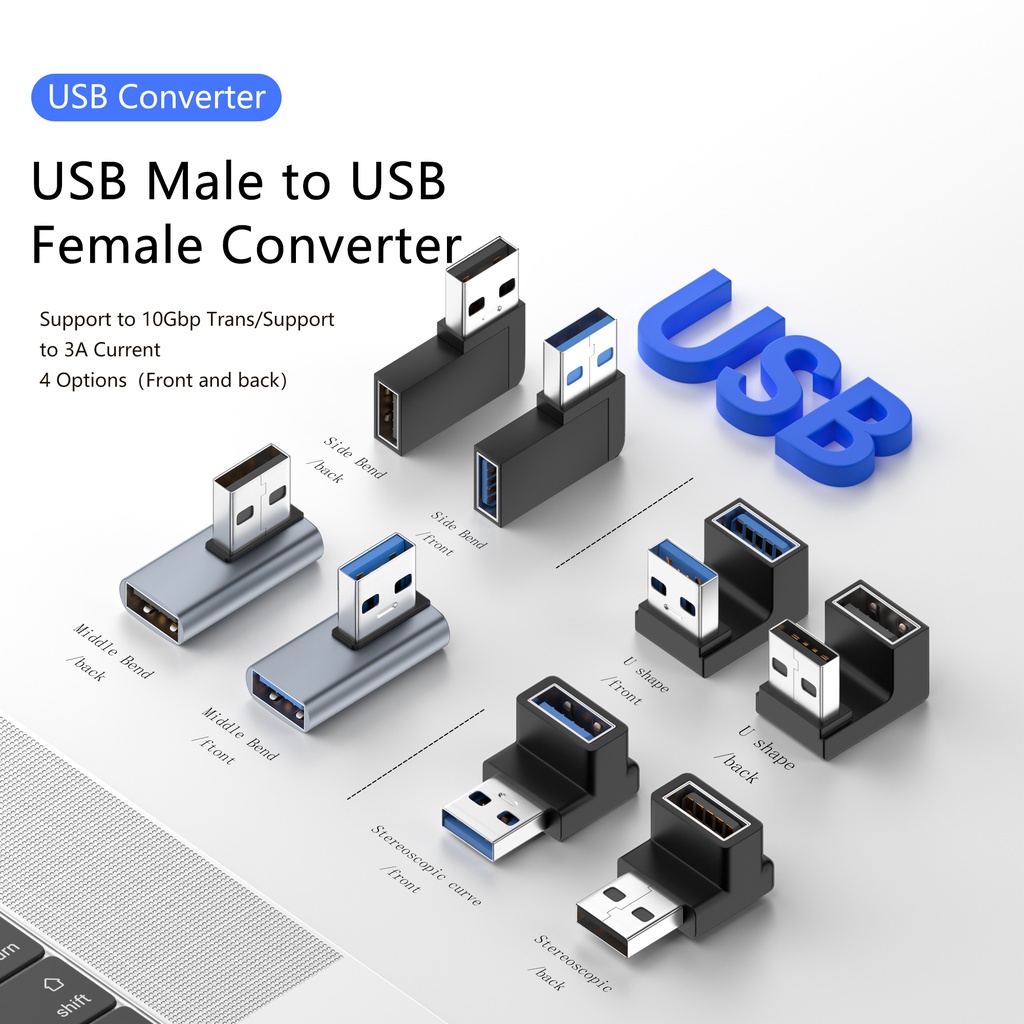 Bộ sạc cáp USB 3.0OTG Bộ chuyển đổi USB Nam sang Nữ Bộ sạc cho Samsung Oneplus Phụ kiện điện thoại Laptop Xiaomi