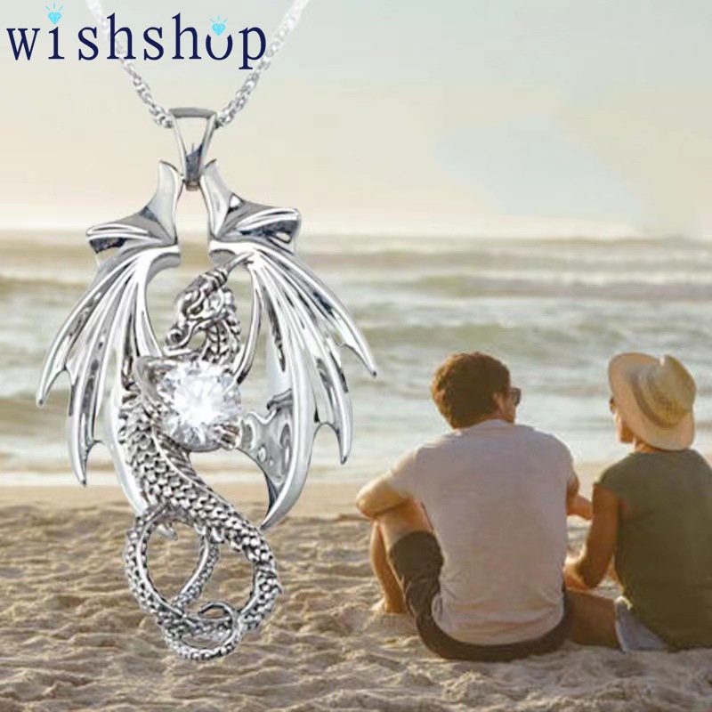 Vòng Cổ Choker Đính Đá Hình Rồng Phong Cách Retro