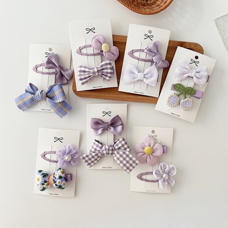 Set Kẹp Tóc Đính Hoa Dễ Thương Cho Bé Gái