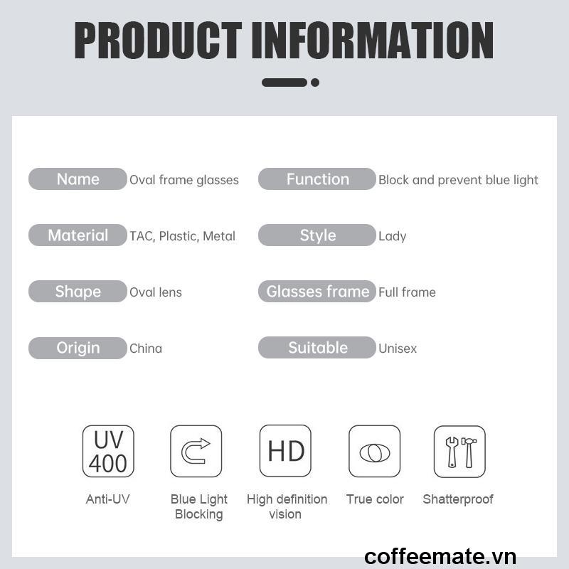 【coffeemate】⚡ Kính chống tia xanh