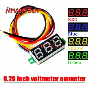 Vôn Kế Kỹ Thuật Số 0.28 Inch DC 0-100V 12V